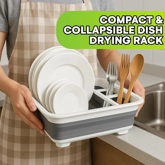 Collapsible Dish Drying Rack - for Kitchen, RV Camping Essentials -4.9"x14"x12" - Picture 6 of 6